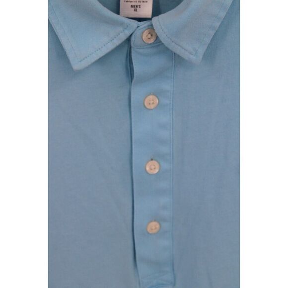 Patagonia Light Blue Polo Shirt Fish Trout Logo Men’s XL 100% Organic Cotton - Picture 4 of 6